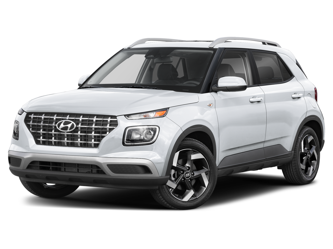 2026 Hyundai VENUE SEL in Lunar White — front three-quarter view