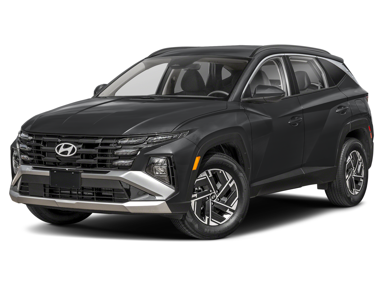 2026 Hyundai TUCSON HYBRID Blue SE in Ash Black — front three-quarter view