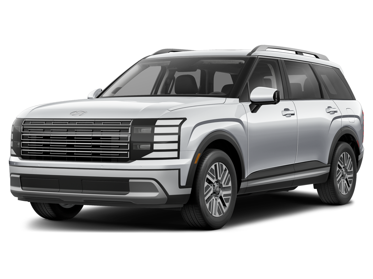 2026 Hyundai PALISADE HYBRID SEL 8P in Creamy White Pearl — front three-quarter view