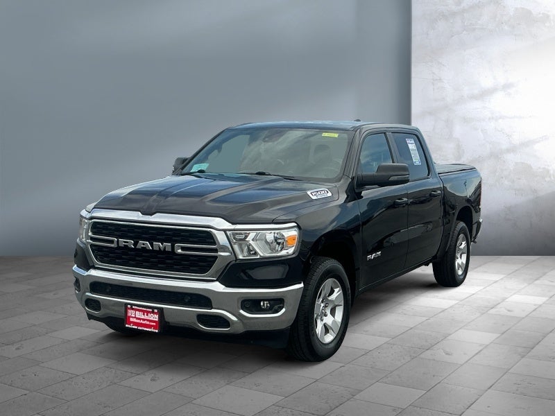 2023 RAM 1500 Big Horn in Diamond Black Crystal Pearlcoat — front three-quarter view