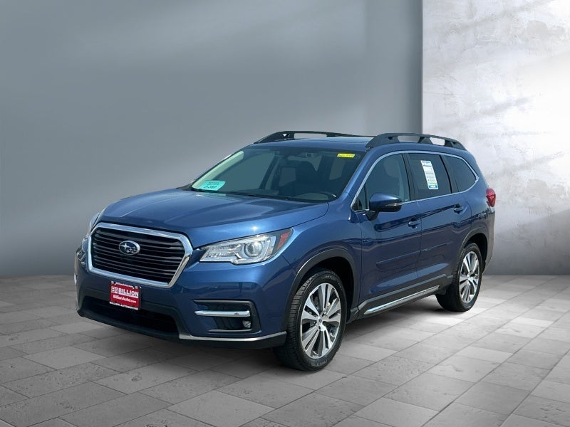 2021 Subaru Ascent Limited in Abyss Blue Pearl — front three-quarter view