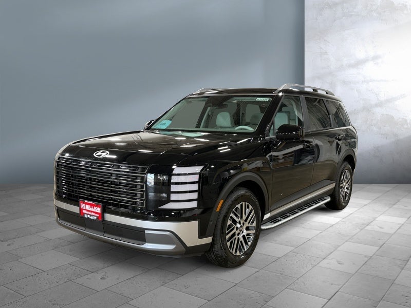 2026 Hyundai PALISADE SEL Premium 7P in Abyss Black Pearl — front three-quarter view