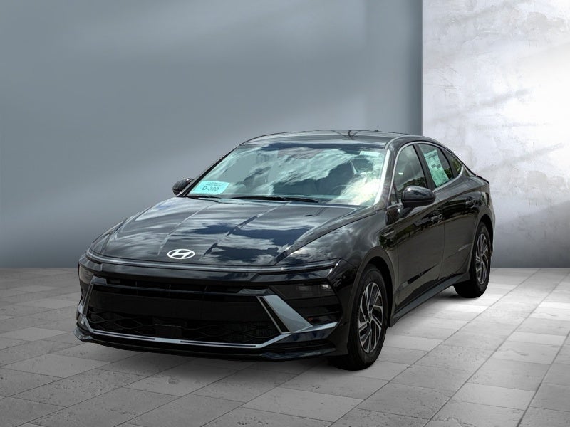 2026 Hyundai SONATA HYBRID Blue in Abyss Black — front three-quarter view